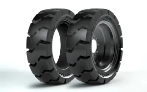 12-16.5 (33x12-20) Solid Tire & Wheel Assembly, Maxam MS706 L5, Traction Non-Aperture, V53524A1