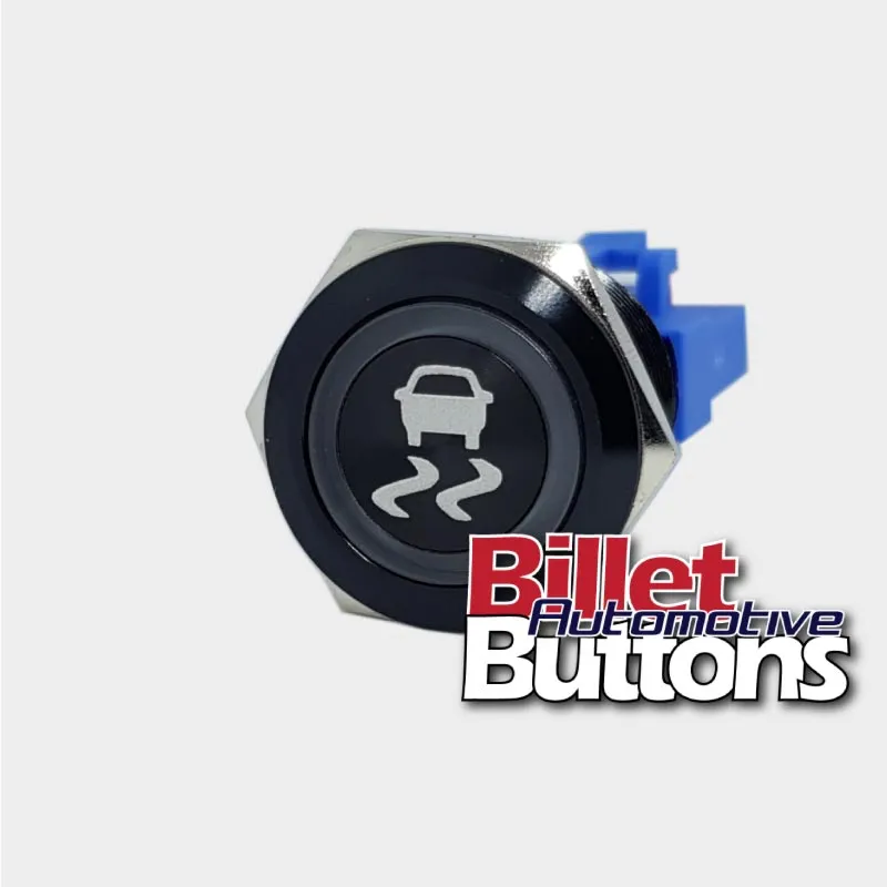 22mm 'TRACTION CONTROL SYMBOL' Billet Push Button Switch Drift Skid Burnout