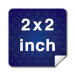 2x2" Square Custom Lapel Stickers