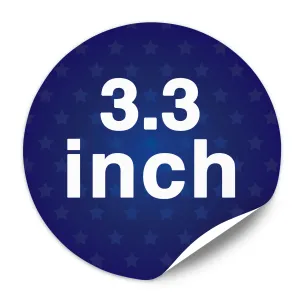 3.33" Round Custom Lapel Stickers