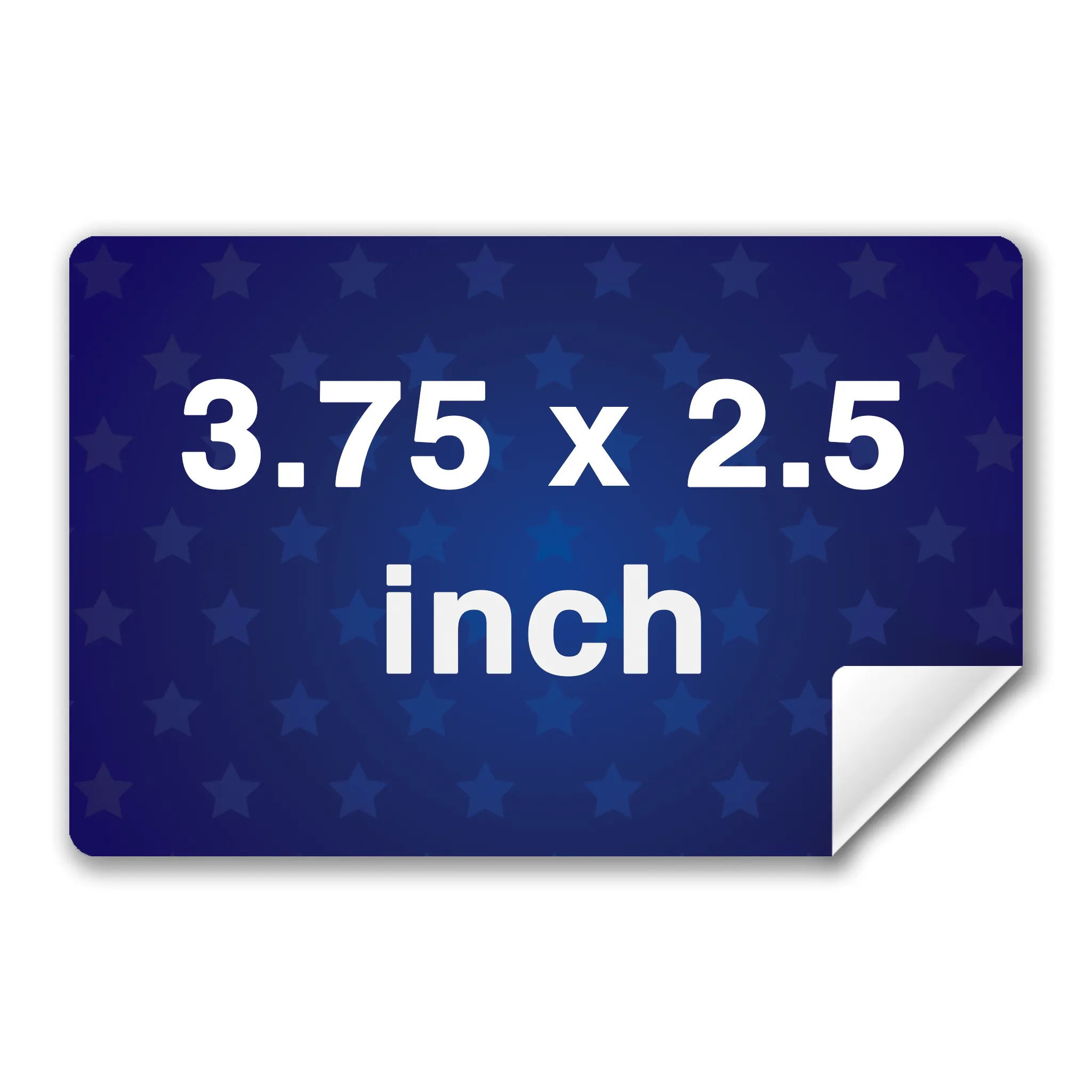 3.75x2.5" Rectangle Custom Lapel Stickers