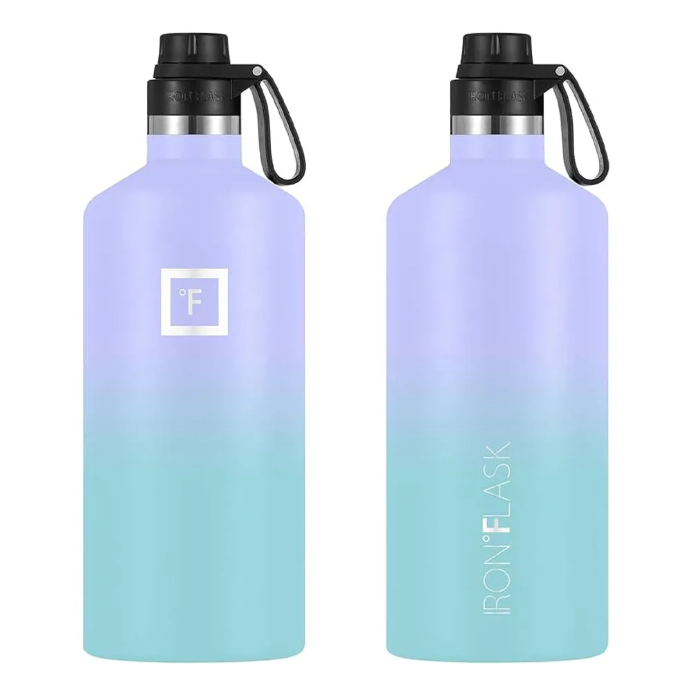 64oz Insulated Leak-Proof Water Bottle, 3 Lids - Iron Flask