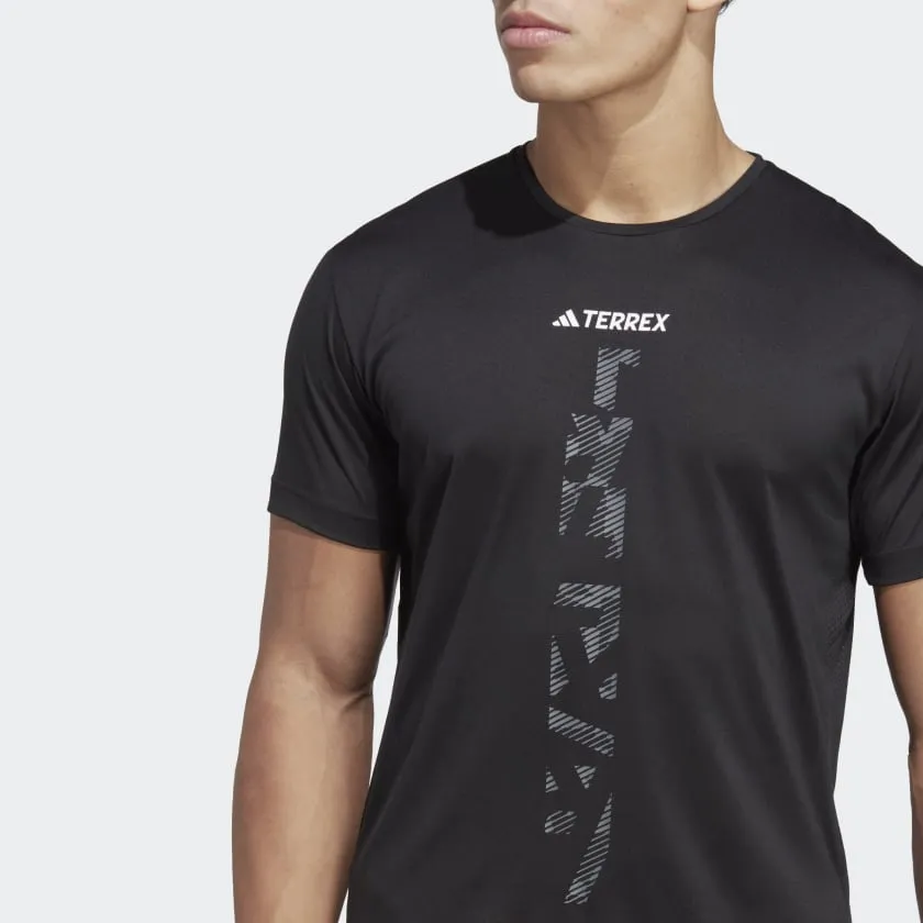 ADIDAS TERREX AGRAVIC TRAIL RUNNING TEE - MENS - BLACK