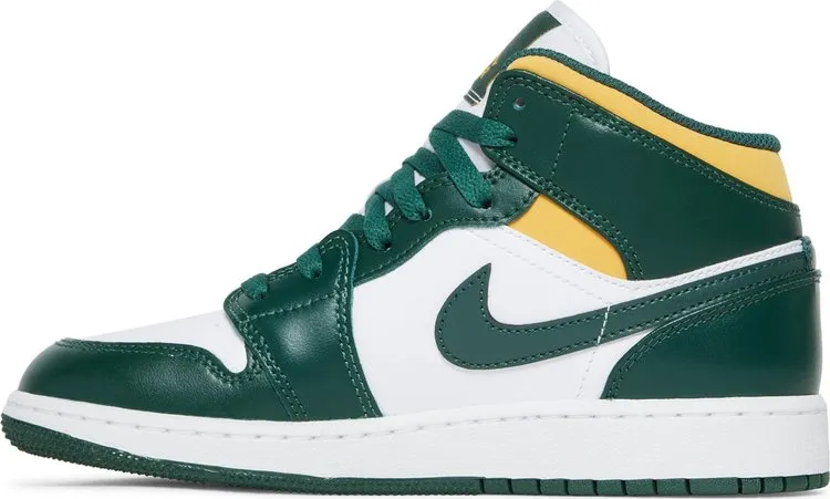 Air Jordan 1 Mid GS Sonics, white