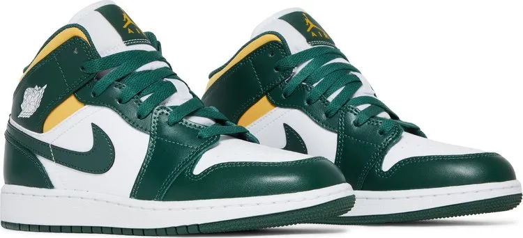 Air Jordan 1 Mid GS Sonics, white