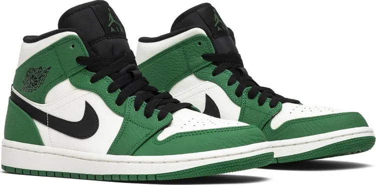 Air Jordan 1 Mid Pine, white-green