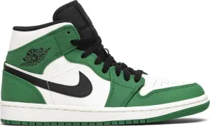 Air Jordan 1 Mid Pine, white-green