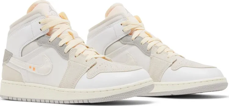 Air Jordan 1 Mid SE Craft GS Inside Out, white