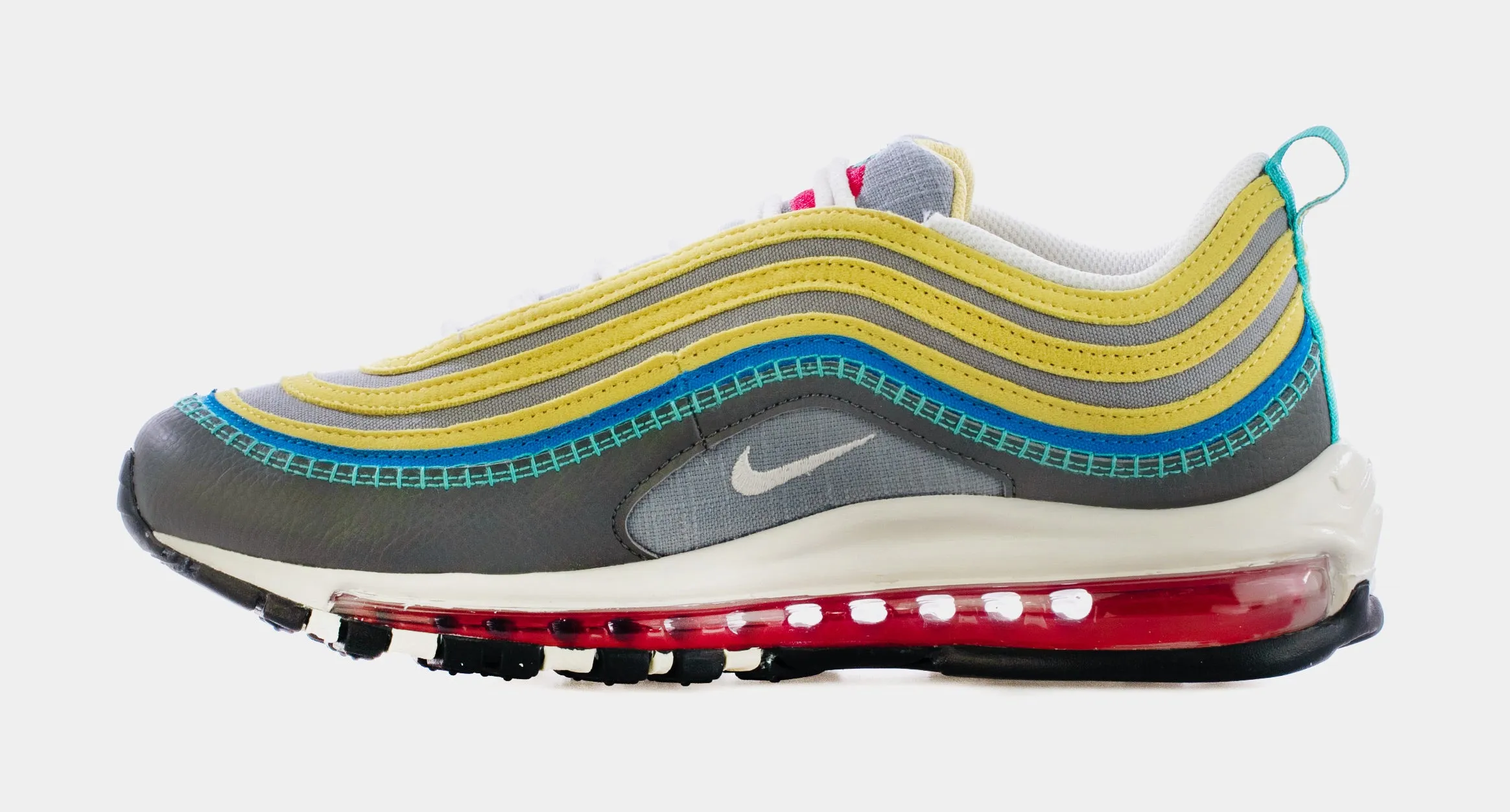 Air Max 97 Air Sprung Mens Lifestyle Shoes (Grey/Yellow/Multi)