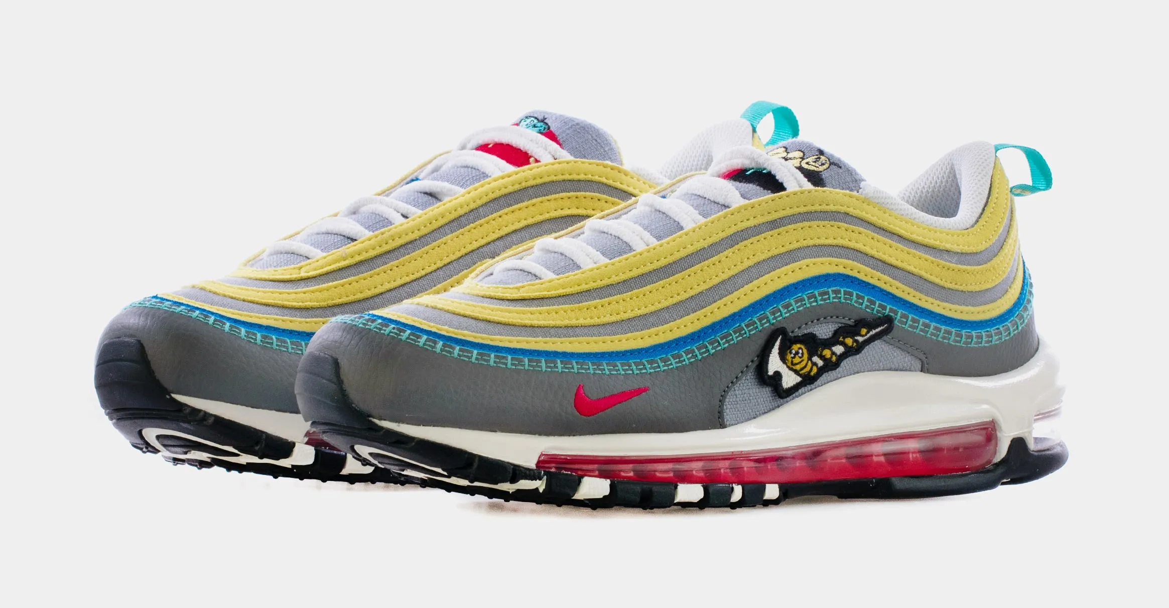 Air Max 97 Air Sprung Mens Lifestyle Shoes (Grey/Yellow/Multi)