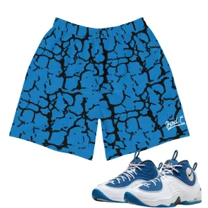 Air Penny 2 Atlantic Blue Mesh Crackle Shorts