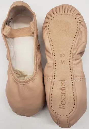 Aisha -- Full Sole Leather Ballet -- No Drawstring -- Pink