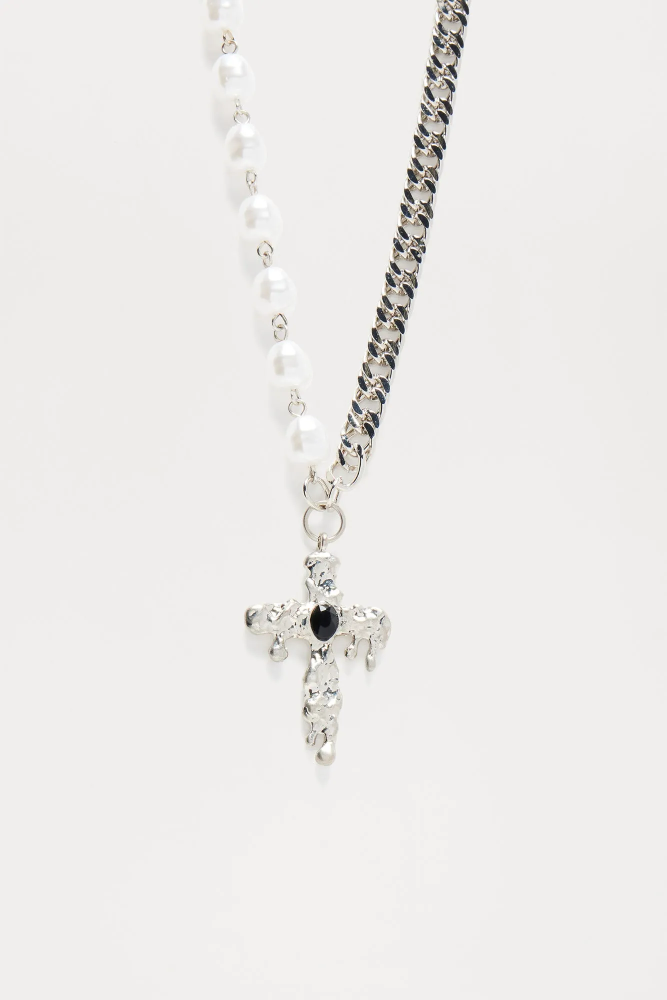 All Things Are Possible Cross Necklace - Silver