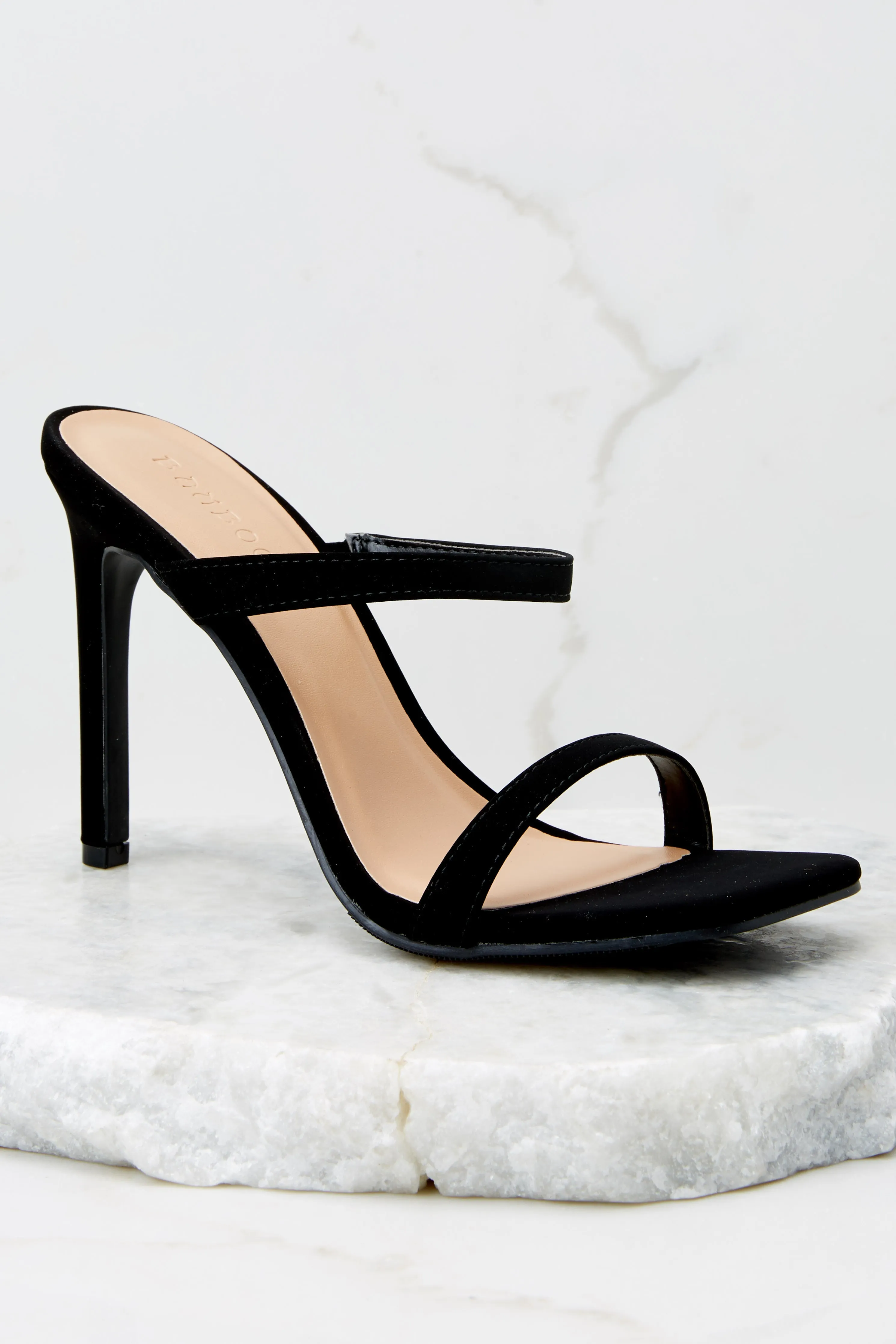 Always The Lead Black High Heel Sandals