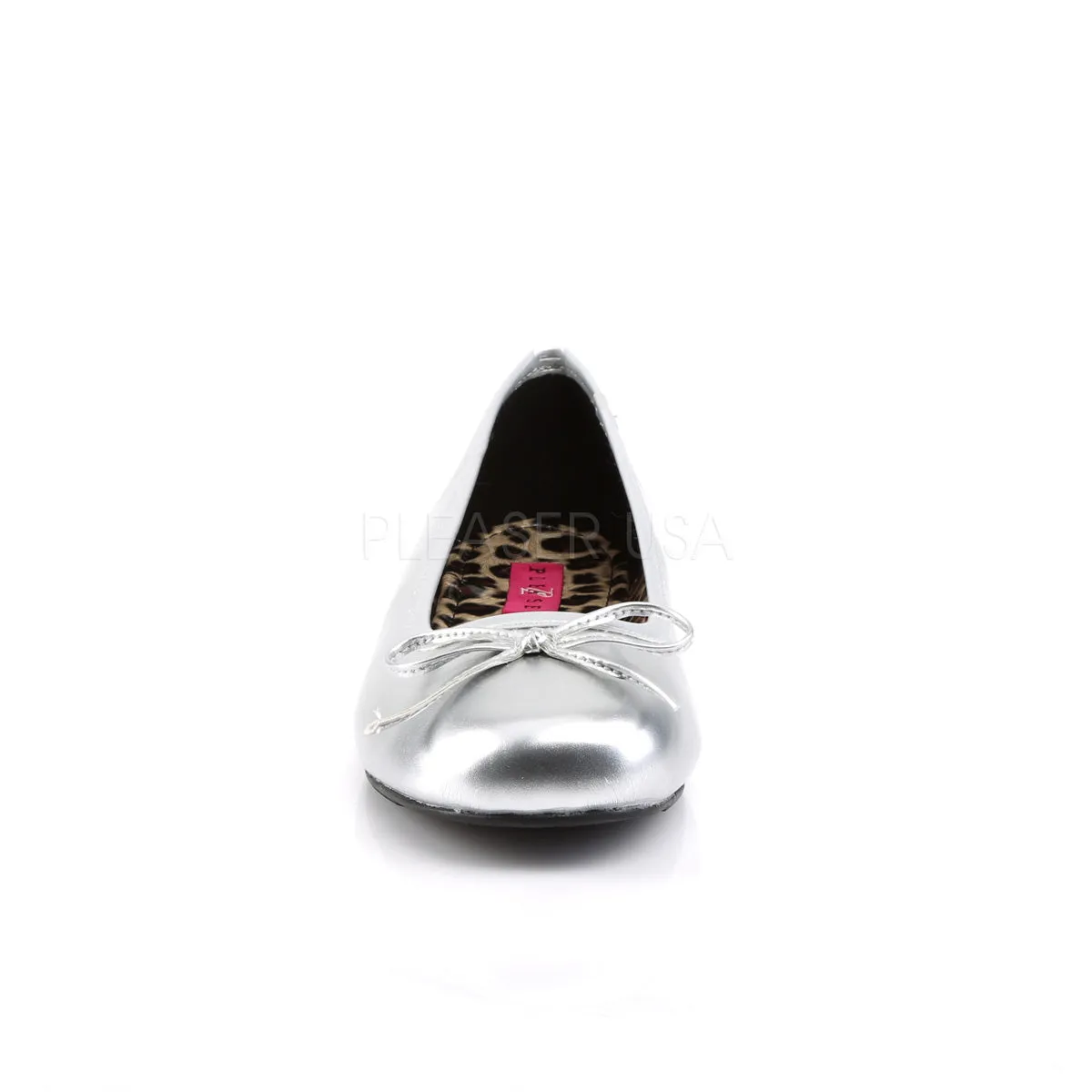 Anna Ballet Plus Size Silver Flats