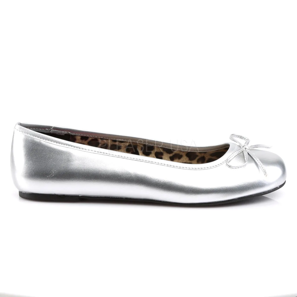 Anna Ballet Plus Size Silver Flats