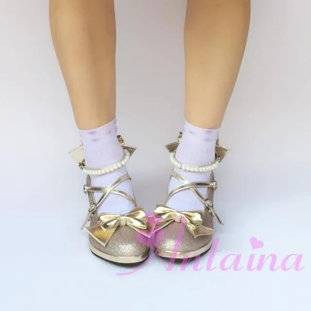 Antaina~Thin Heel Princess Lolita Shoes Plus Size 45-48