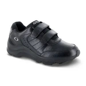 Apex V950m Dbl Velcro Walk Men's Strap Shoe In Black