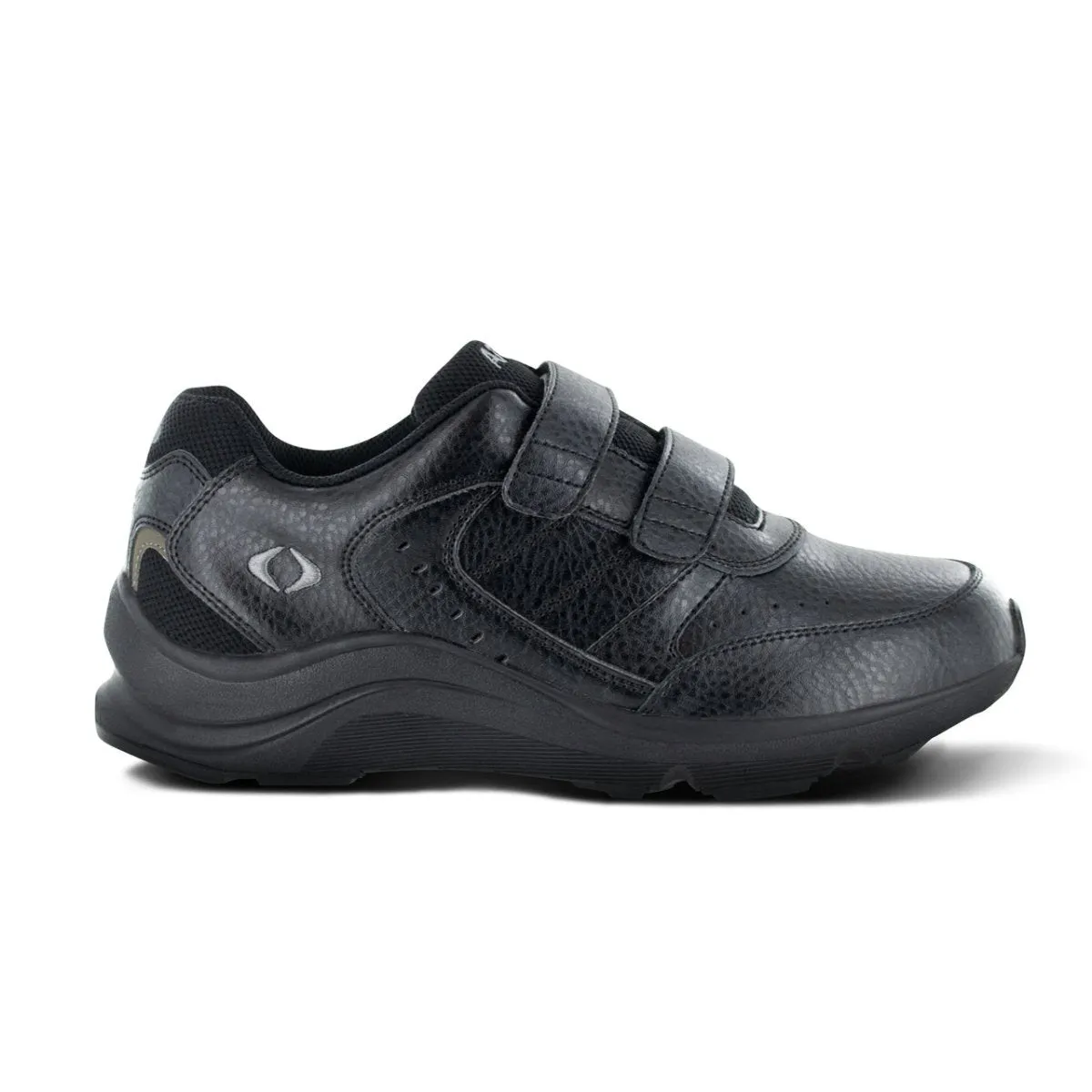 Apex V950m Dbl Velcro Walk Men's Strap Shoe In Black