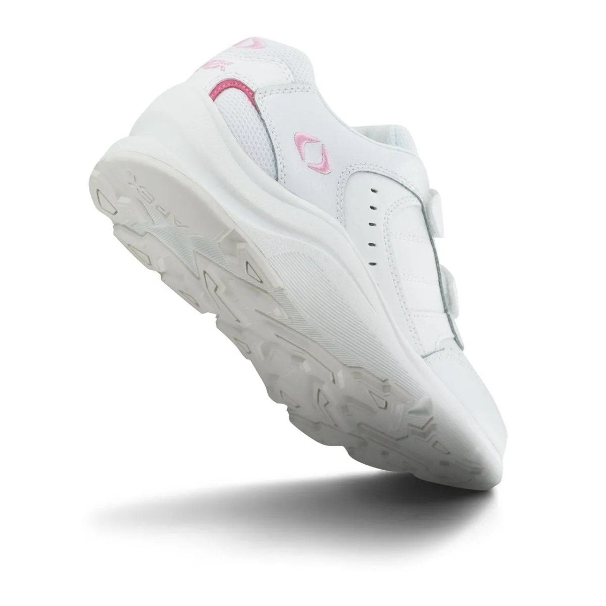 Apex V952w Dbl Velcro Walk Women's Strap Shoe In White