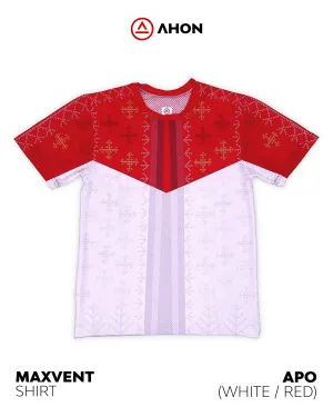 Apo Maxvent SS Shirt (white / red) - dri fit mesh