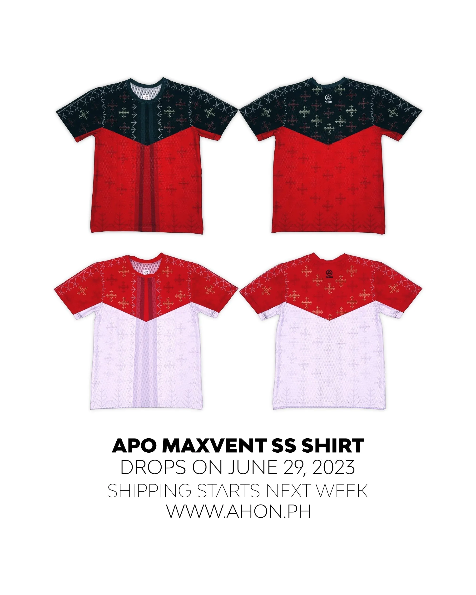 Apo Maxvent SS Shirt (white / red) - dri fit mesh