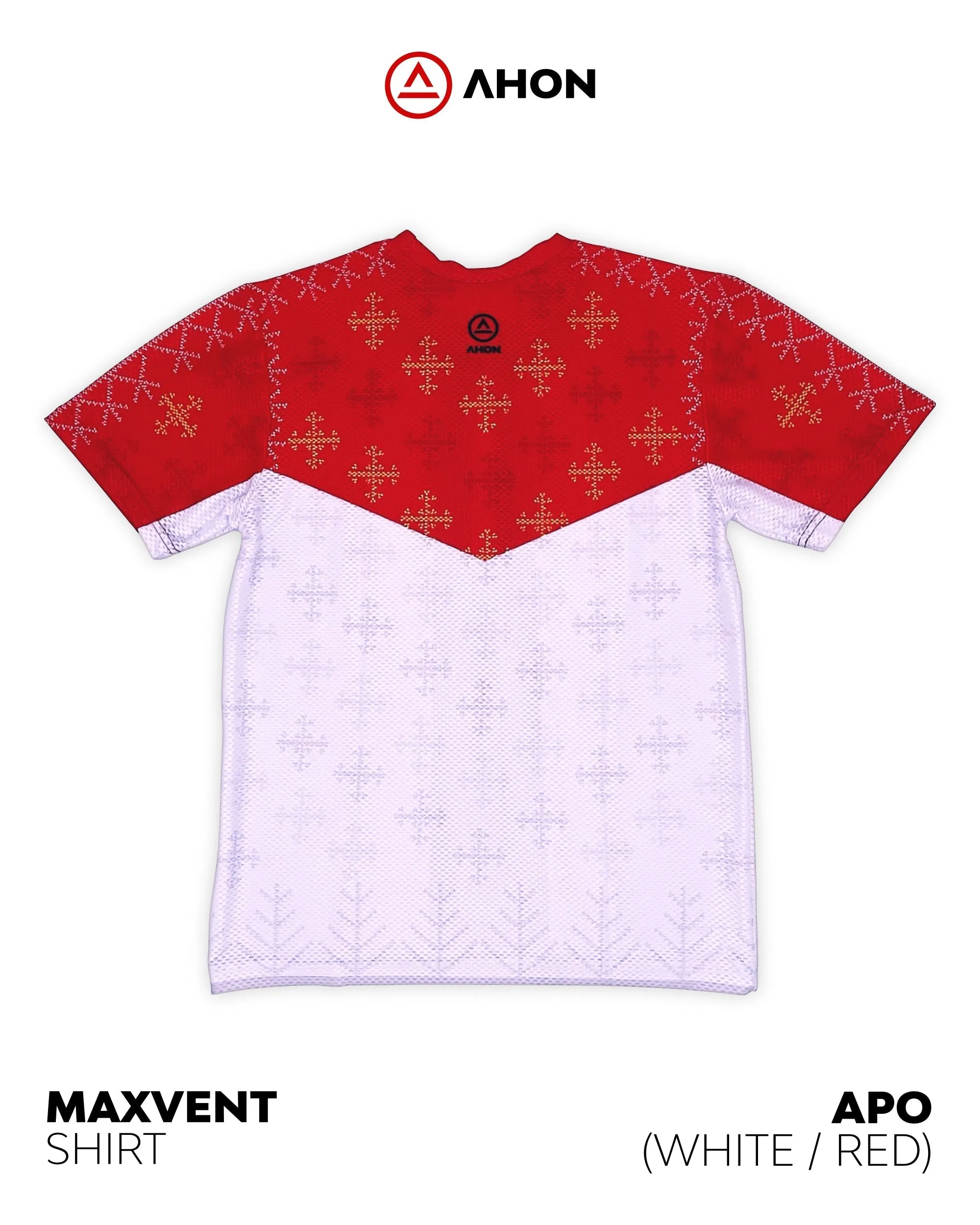 Apo Maxvent SS Shirt (white / red) - dri fit mesh