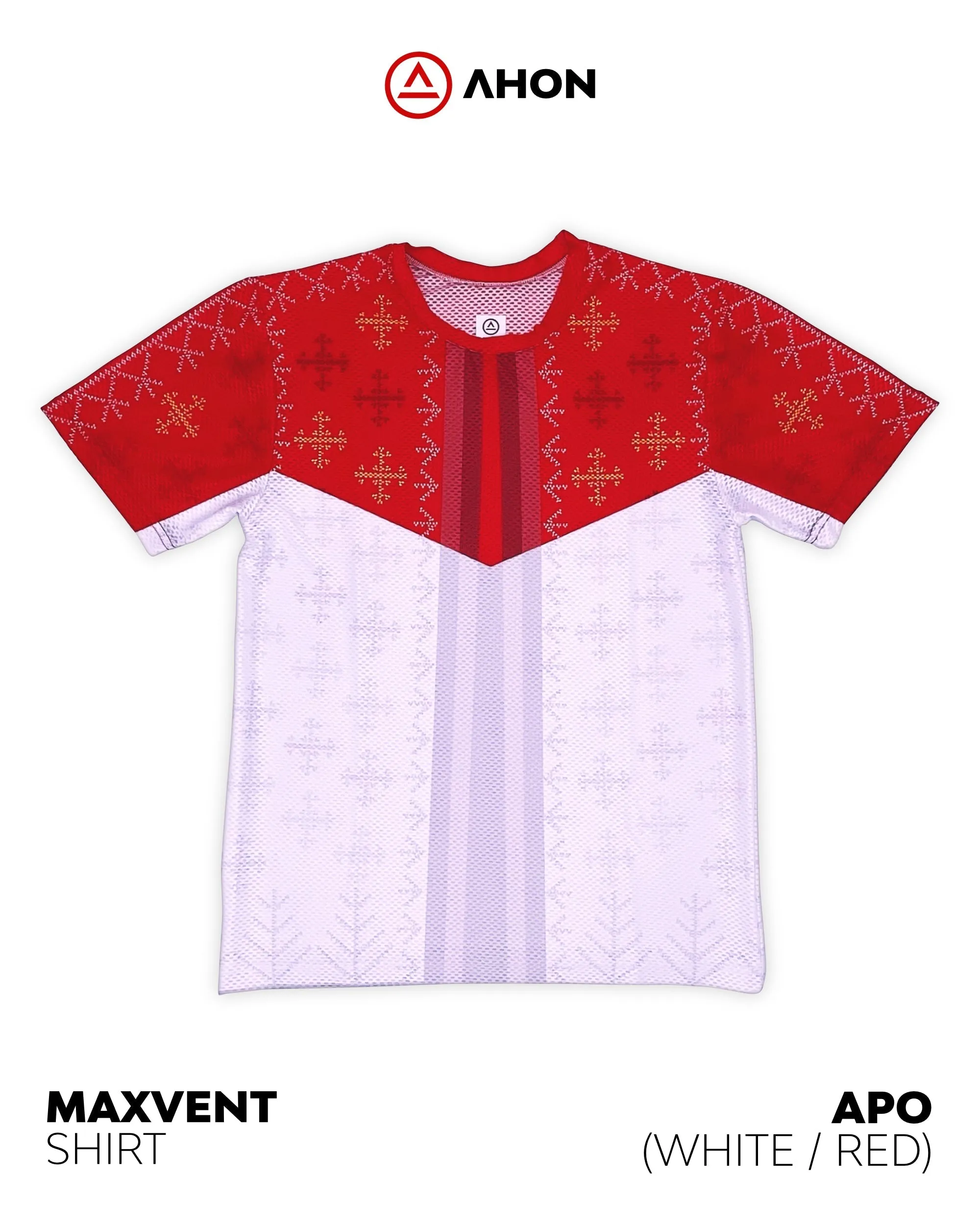 Apo Maxvent SS Shirt (white / red) - dri fit mesh