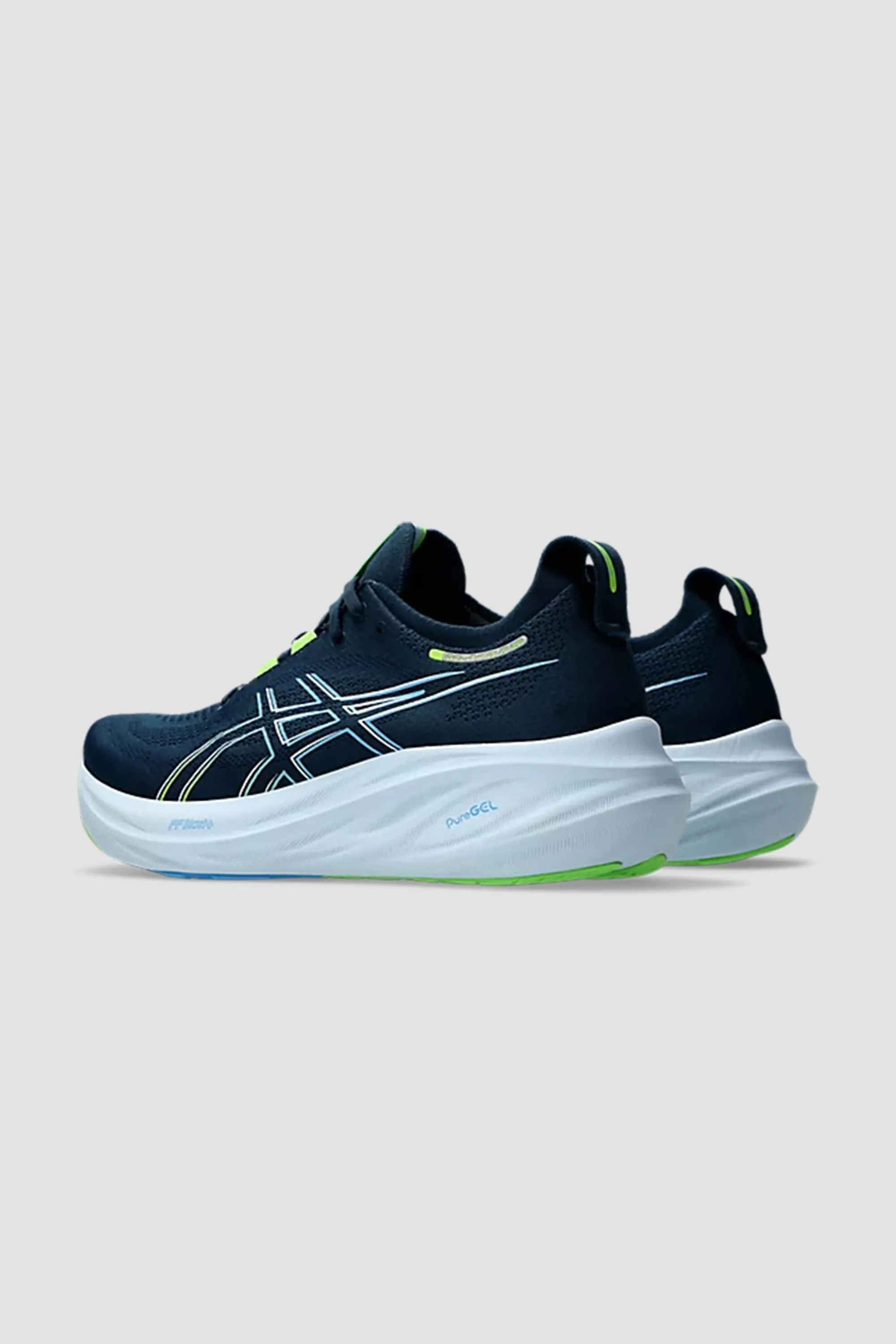 ASICS Men's Gel-Nimbus 26 Sneaker in French Blue/Electric Lime