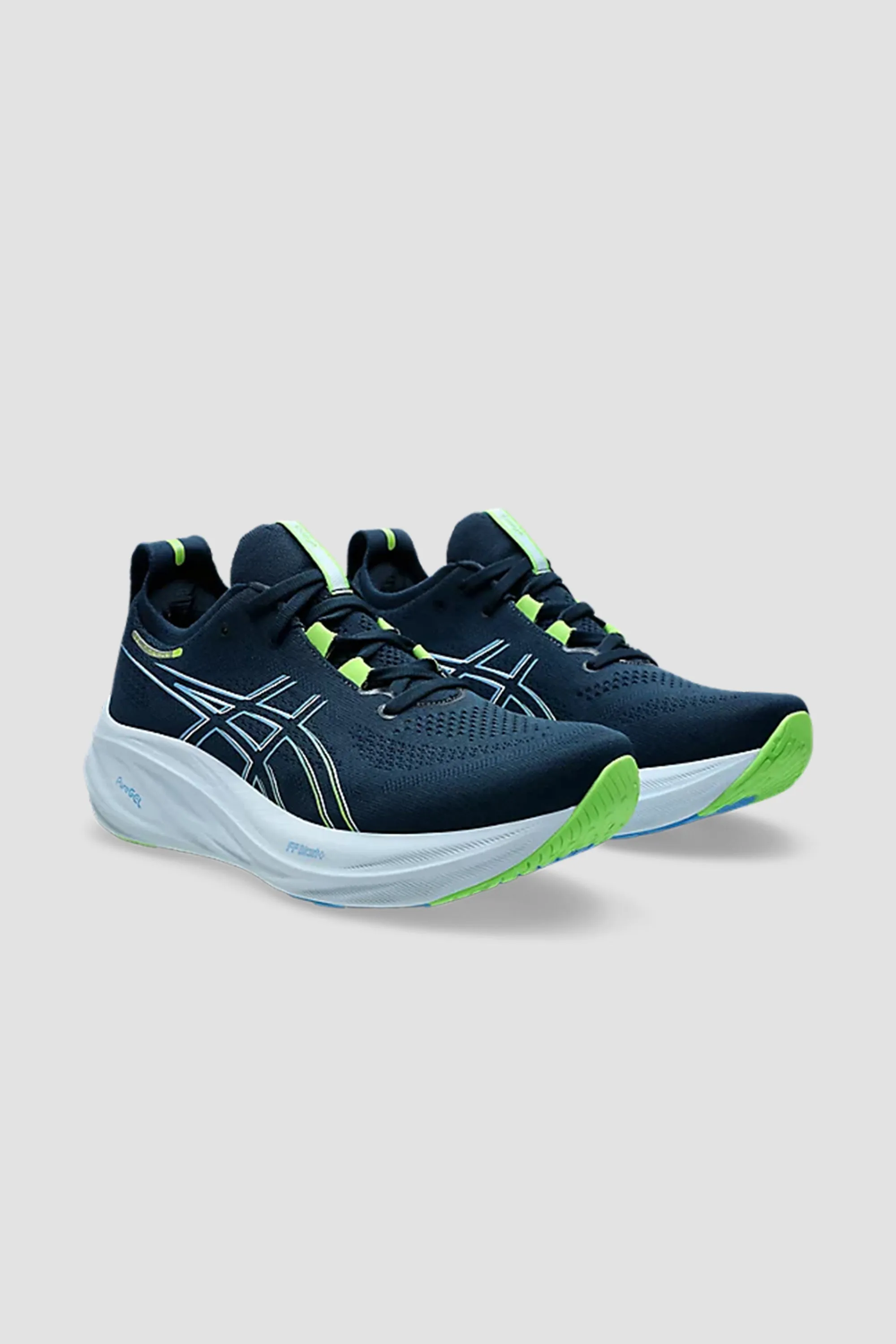 ASICS Men's Gel-Nimbus 26 Sneaker in French Blue/Electric Lime