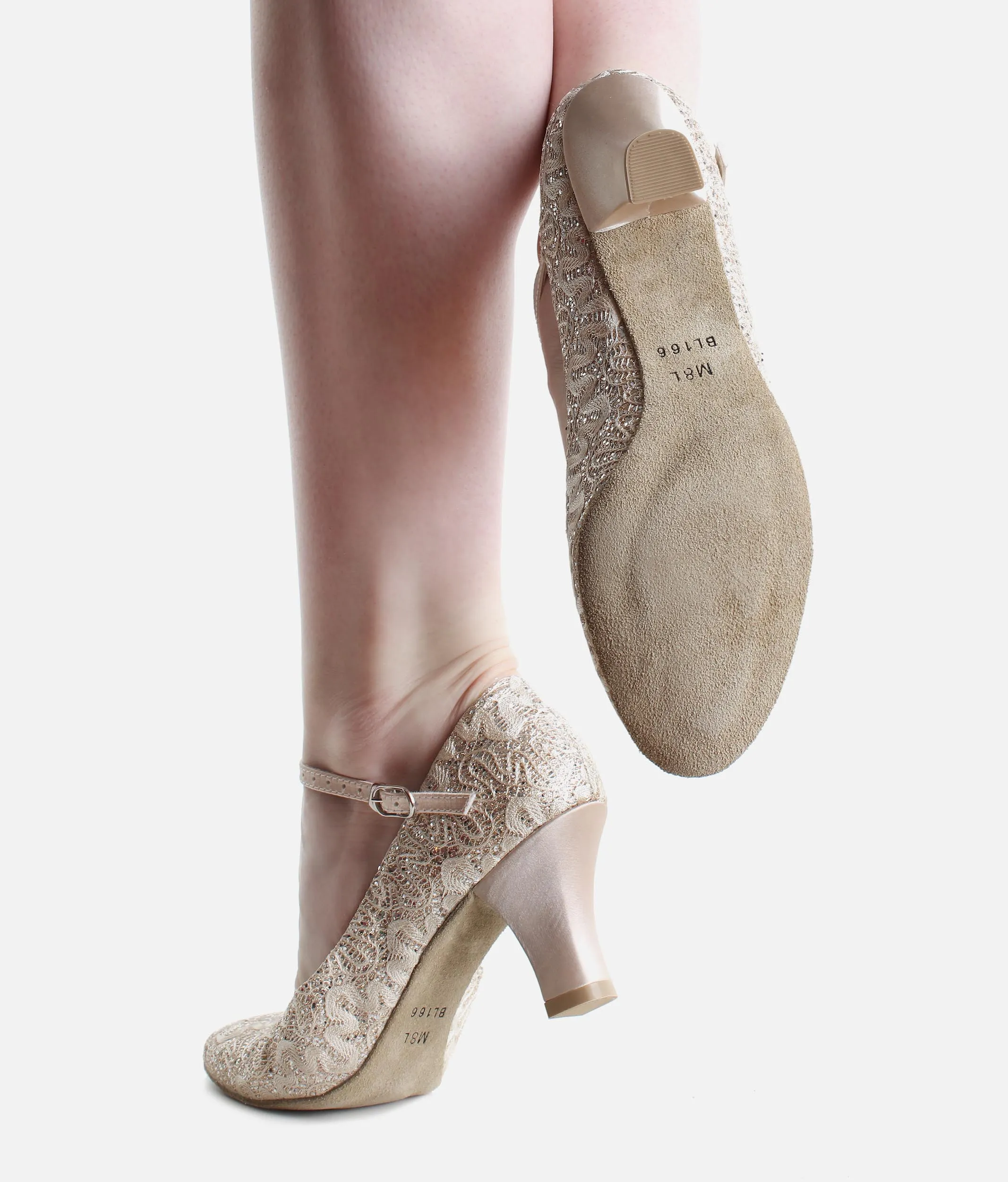 Ballroom Dance Shoes, Gold Practice Shoes - BL166