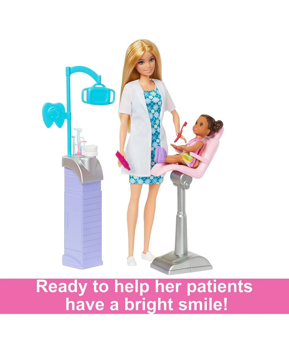 Barbie Careers Dentist Doll and Playset With Accessories, Barbie Toys