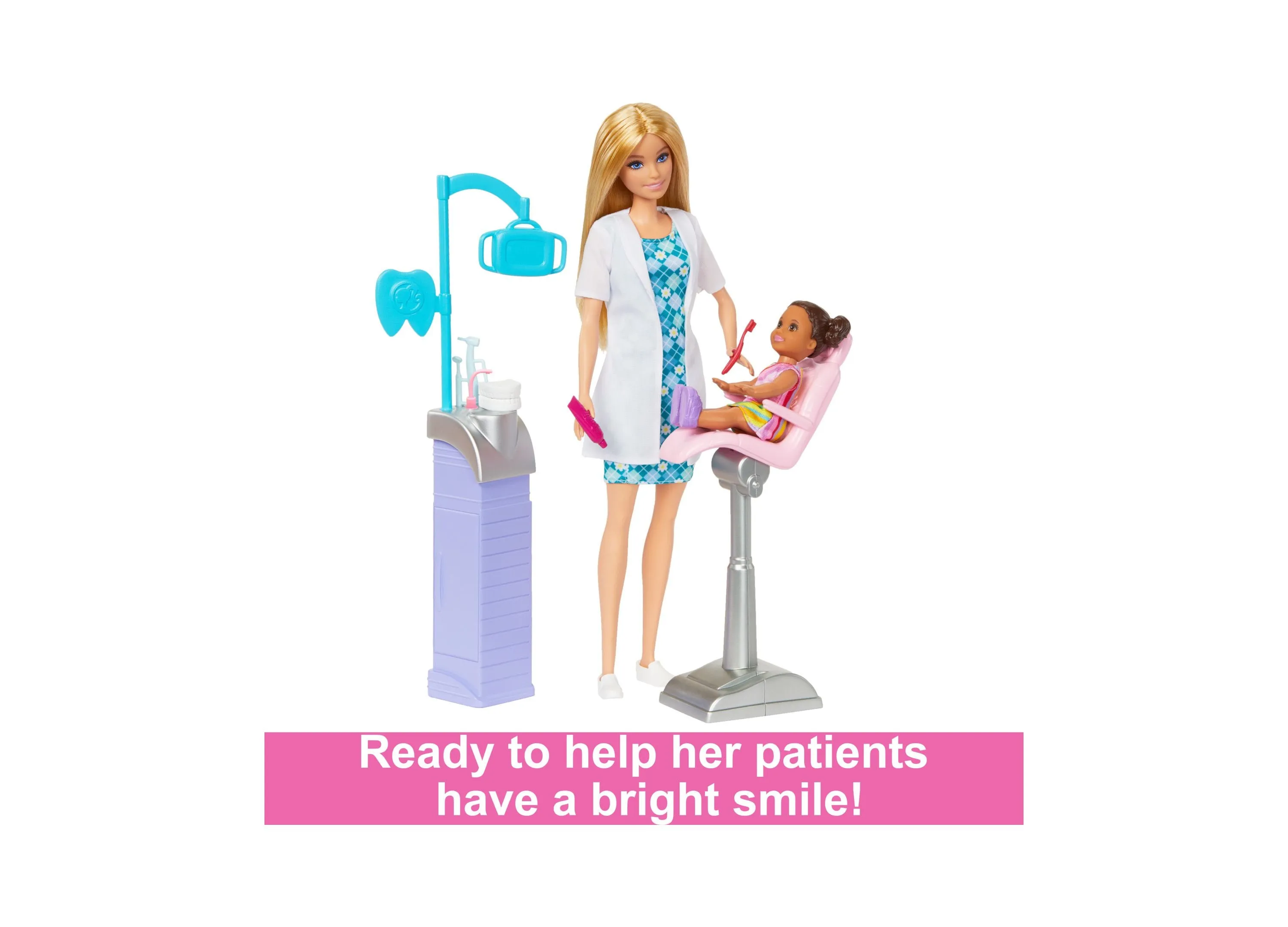 Barbie Careers Dentist Doll and Playset With Accessories, Barbie Toys