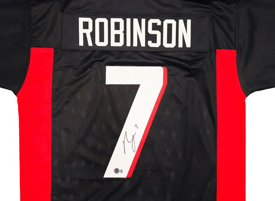 Bijan Robinson Atlanta Signed Black Football Jersey BAS ITP