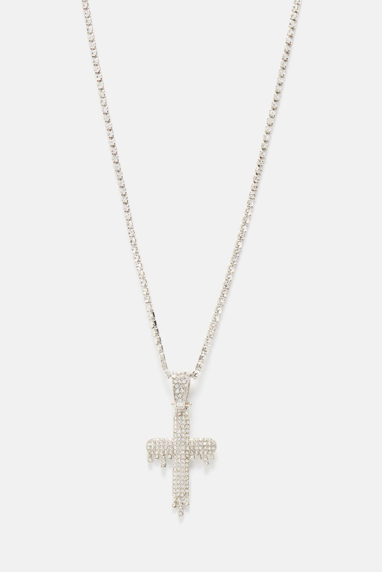 Blessed With The Best Cross Necklace - Silver