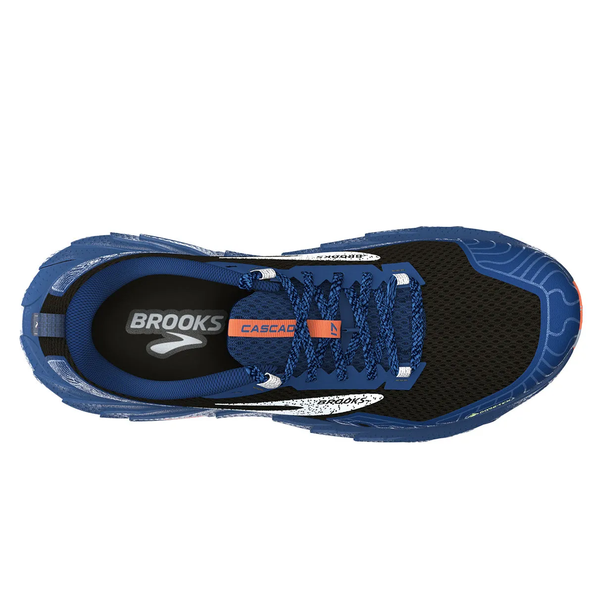 Brooks Cascadia 17 GTX Mens | Black/blue/firecracker