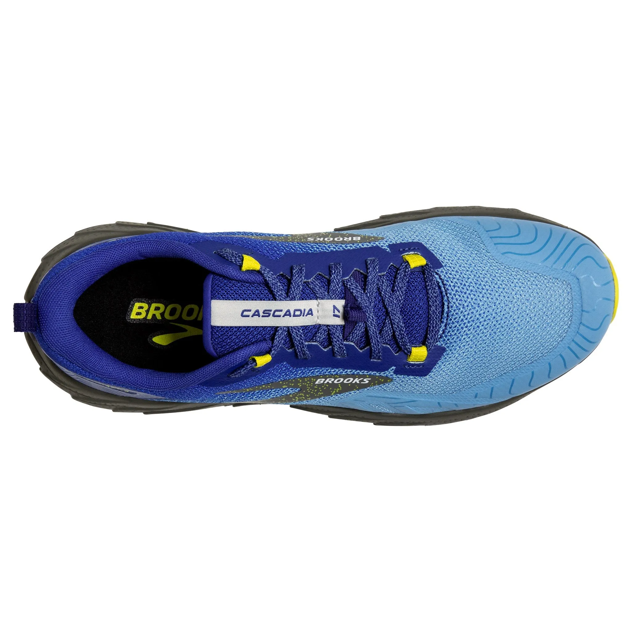 Brooks Men's Cascadia 17 Trail Running Shoes Blue / Surf the Web / Sulphur