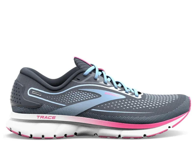 Brooks Trace 2 Ladies Running Shoe (Ebony/Open Air/Lilac Rose)