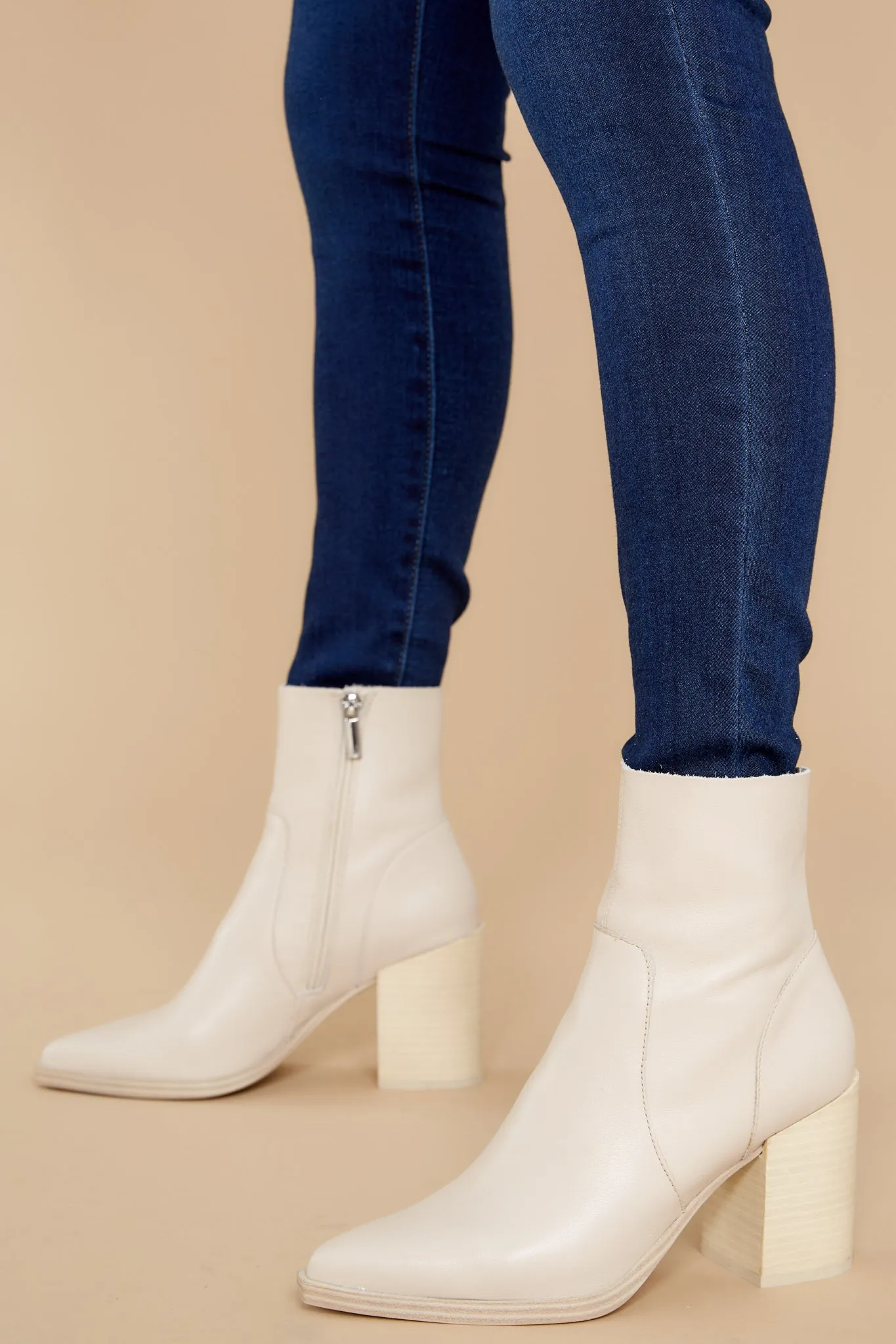 Calabria Bone Pointed Toe Bootie