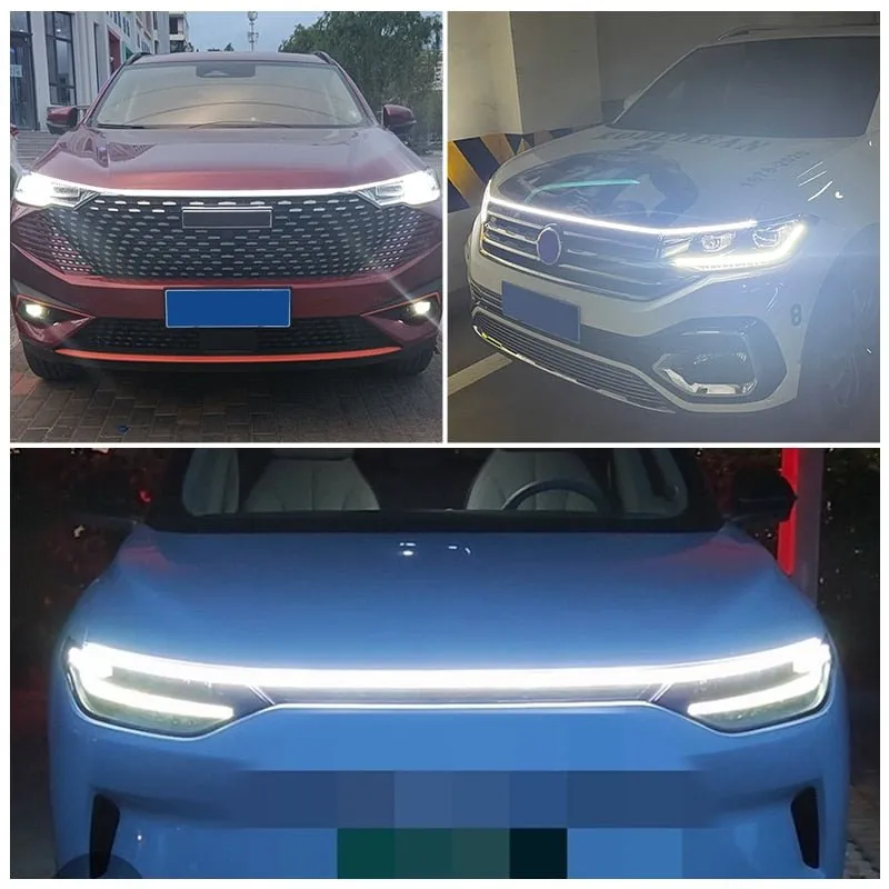 Car Hood Beam Light, LED Strip Lights, Waterproof Exterior Car Lights, Daytime Running