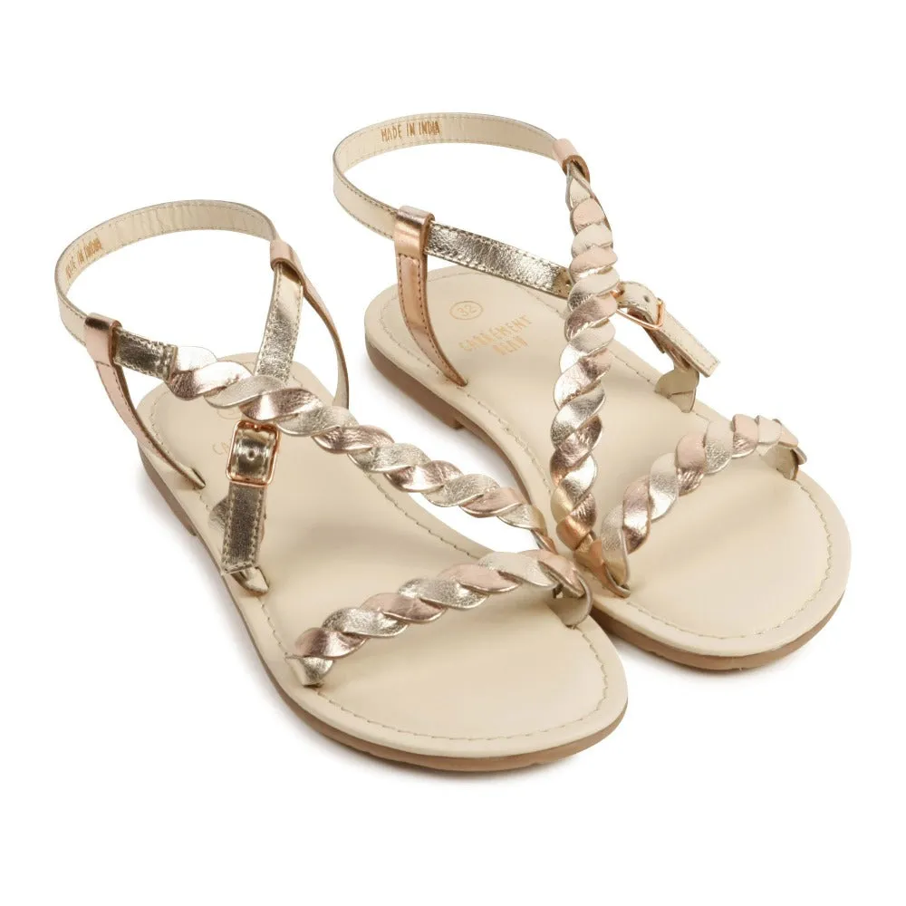 Carrement Beau Gold Sandals