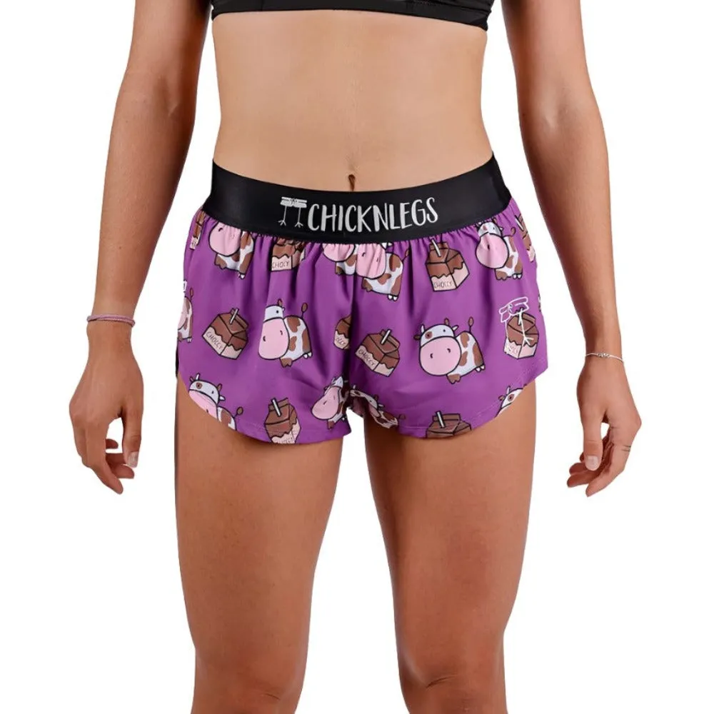 ChicknLegs Women's Choccy Cows Split Short 1.5"