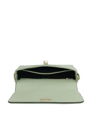 Da Milano Genuine Leather Green Sling Bag (01604) (Small)