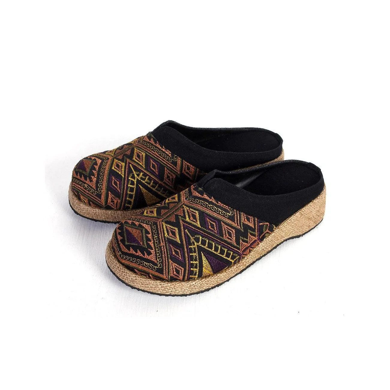 Diamond Hmog Fabric Clogs Slip On Shoes - Thailand