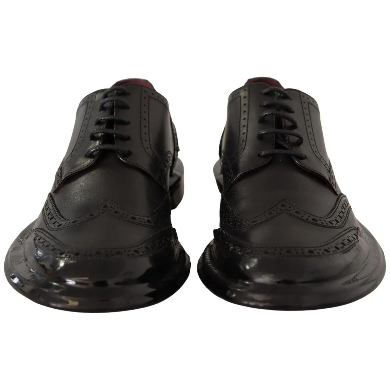 Dolce & Gabbana Elegant Calfskin Derby Oxford Wingtips