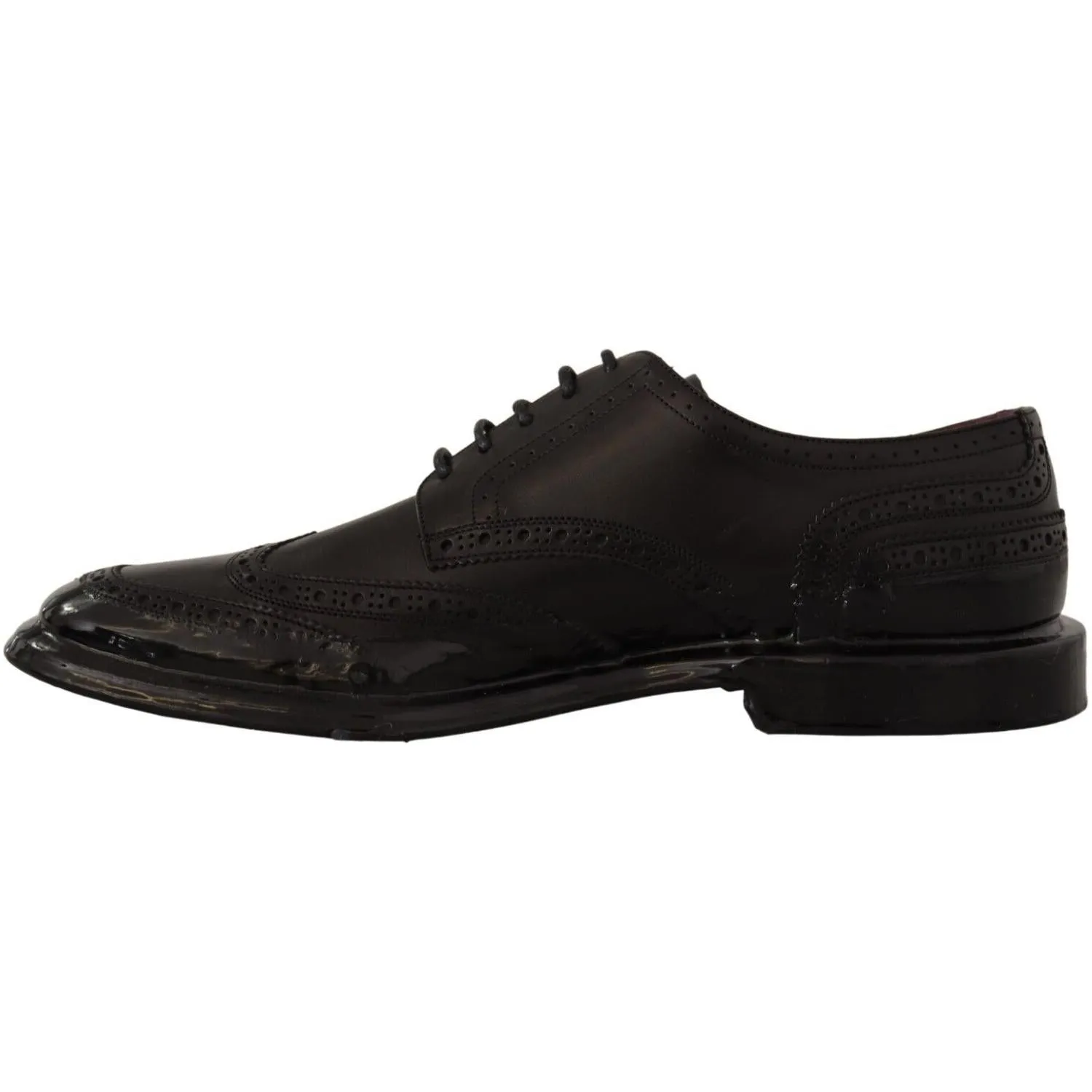 Dolce & Gabbana Elegant Calfskin Derby Oxford Wingtips