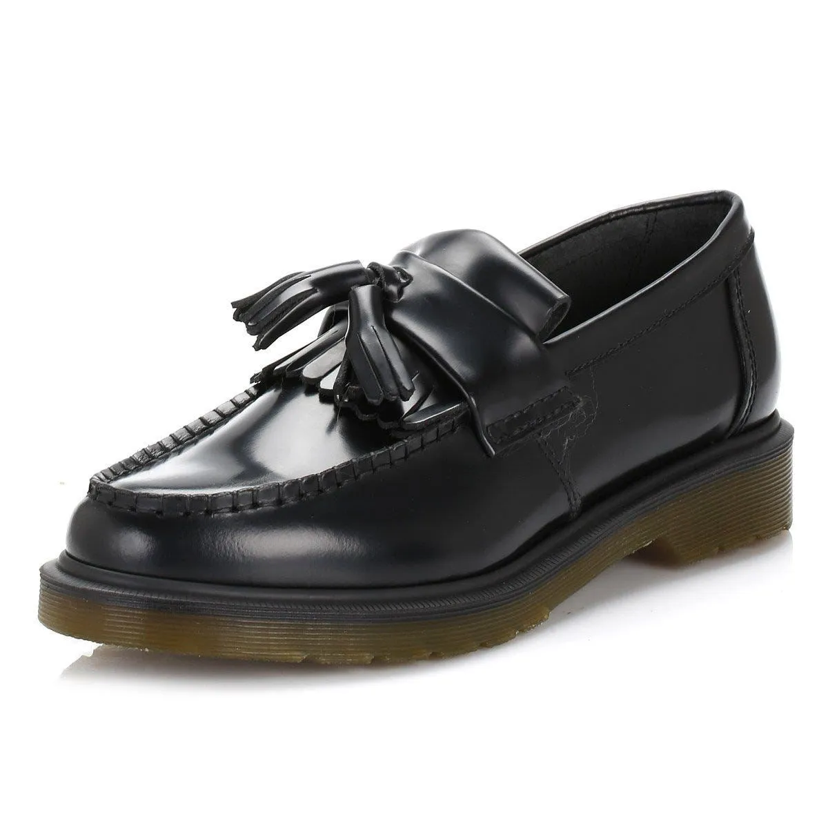 Dr. Martens Adrian Polished Smooth Leather Black Loafers