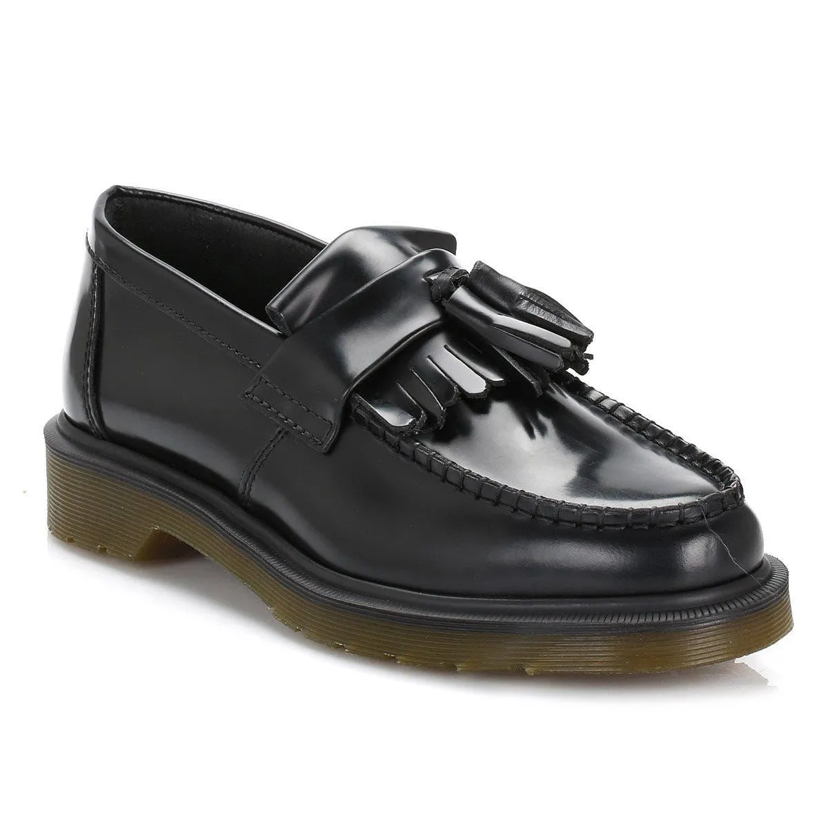 Dr. Martens Adrian Polished Smooth Leather Black Loafers