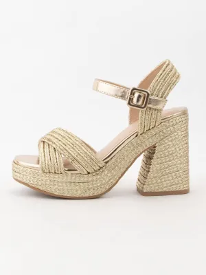 Emilee Gold Platform Heel