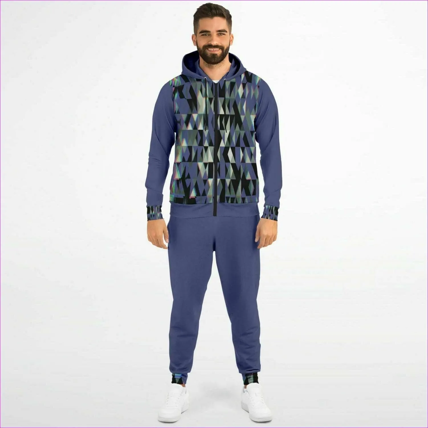 Fractured Fashion Zip Hoodie Jogging Set